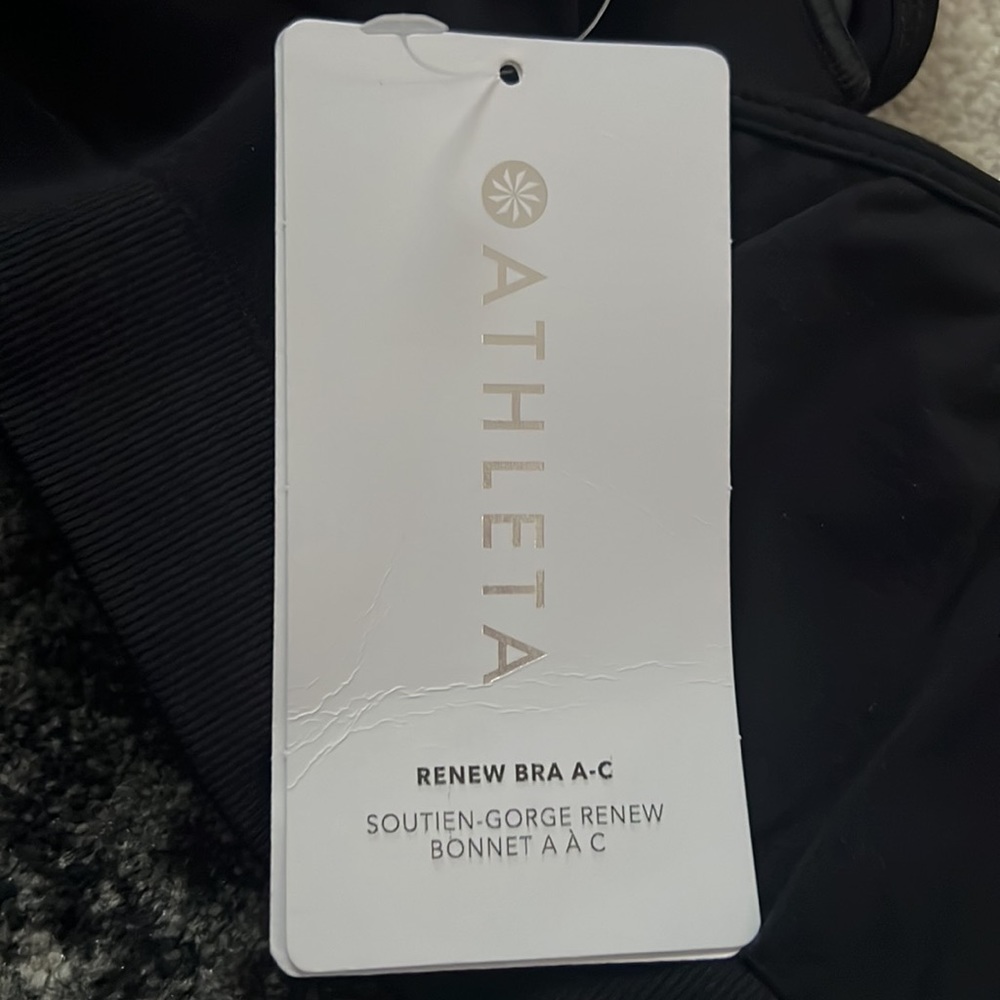 NWT Athleta A-C Renew Bra. Black. Size XL. - Picture 3 of 7